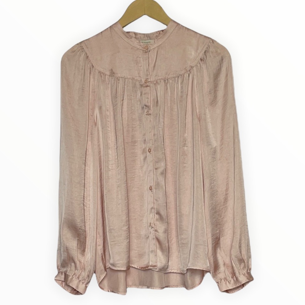Lucky Brand Blush Button-Down Blouse